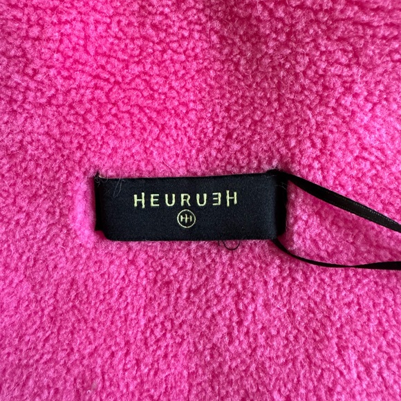 NWT Heurueh Hybrid Pull Thru Faux Fur Cozy Fleece Scarf Holiday Gift White Pink - Picture 9 of 10